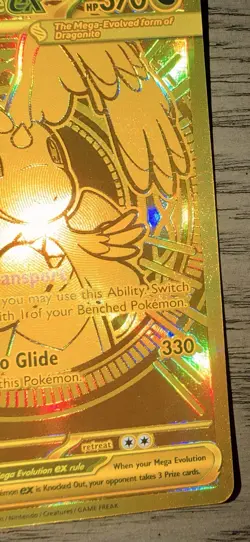 Mega Dragonite Ex 295/217 GOLD HYPER RARE POKEMON ASCENDED HEROES - Image 5