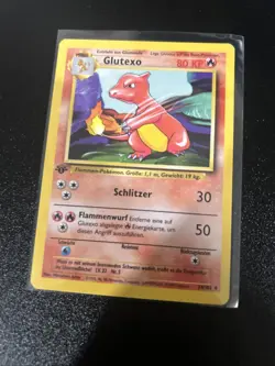 Pokemon TCG Charmeleon (Glutexo) Base Set 24/102 Regular 1st Edition GERMAN Nm - Image 1