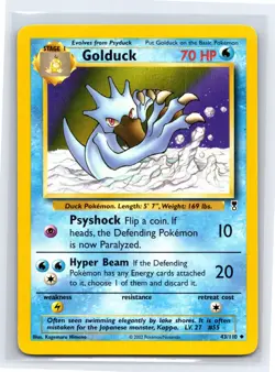 2002 Pokemon TCG Legendary Collection Golduck - 43/110 - LP - Image 1