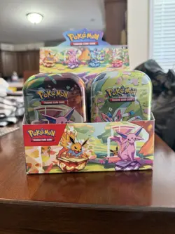 Pokemon Prismatic Evolutions Mini Tins Full Display Of 8 - Image 1