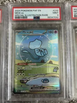 2024 Pokemon Mew Ex 232/091 Bubble Mew PSA 9 - Image 1