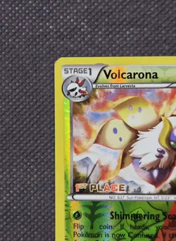 Volcarona 15/114 Reverse Holo Pokemon League 1st Place (2016) XY Steam Seige TCG - Image 3