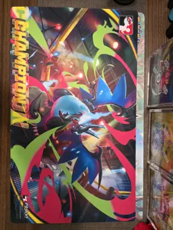 Mega Charizard X League Cup Champion Playmat Play Pokemon Trophy - Image 1