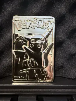 Nintendo 1999 Vintage 23K Gold-Plated Pokemon TCG Pikachu - Image 1