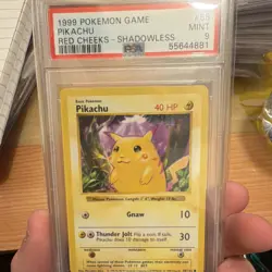 Pokemon Pikachu Red Cheeks Shadowless Base Set PSA 9 58/102 1999 - Image 1