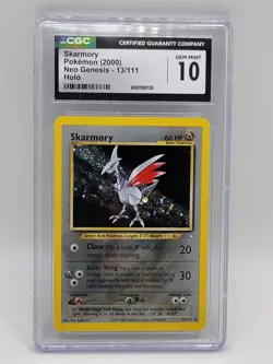 CGC 10 GEM MINT 💎 - Skarmory 13/111 1st Edition Neo Genesis Holo - 2000 Pokemon - Image 1