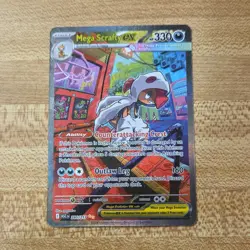 Pokemon Mega Scrafty EX Full Art Holo Secret Rare ASC 285/217 330 HP Stage 1 - Image 1
