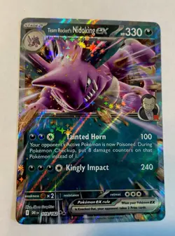 Pokemon Team Rocket's Nidoking ex 119/182 Sv10: Destined Rivals Holo 330HP - Image 1