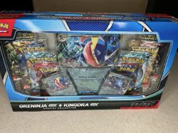Pokemon Greninja EX and Kingdra EX Special Collection Box – Sealed –small damage - Image 1