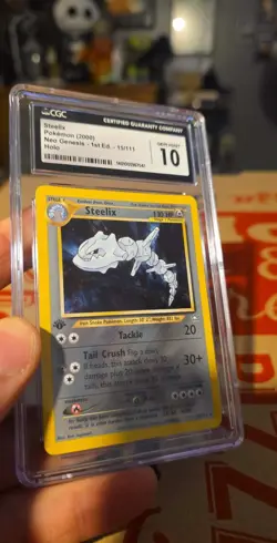 2000 Pokemon Neo Genesis 1st Edition Steelix Holo #15/111 CGC 10 - Image 3