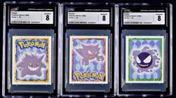 Pokemon 1998 Topps Merlin Series 1 Gengar & Haunter & Gastly CGC 8 Near Mint 😈 - Image 1