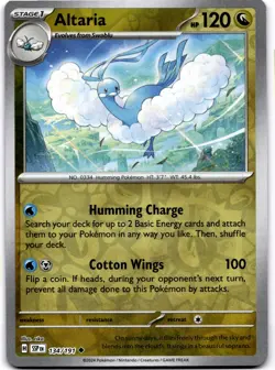 Altaria Reverse Holo Uncommon SV08: Surging Sparks 134/191 NM Pokemon - Image 1