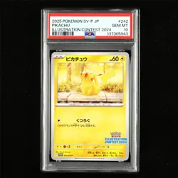 PSA 10 GEM MT 2025 Pokemon JPN Pikachu 242/SV-P PROMO - Image 1