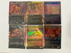 MTG Foil LOTR Departure to Grey Havens Scene FULL SET 6 cards NM - Image 1