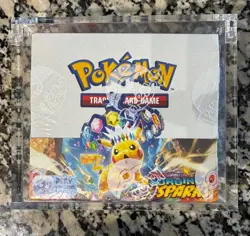 Pokemon Surging Sparks Booster Box - Factory Sealed with Acrylic Case - Image 1