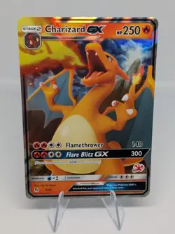Pokemon Battle Academy Charizard GX 9/68 Full Art Holo Rare Stamped TCG - Image 1