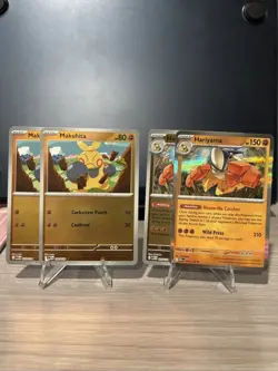 2x Makuhita 2x Hariyama 72-73/132 (Mixed Holos) - Pokemon Mega Evolution Playset - Image 1