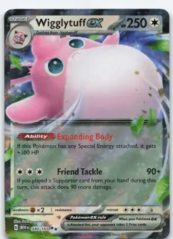 Wigglytuff ex - 040/165 Double Rare Holo SV: Scarlet & Violet 151 NM Pokemon - Image 1