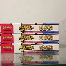 Pokemon Mega Evolution Ascended Heroes First Partners Deluxe Pin Collection Box - Image 3