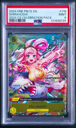 2024 ONE PIECE CHAMPIONSHIP 2024 CELEBRATION PACK #116 SHIRAHOSHI PSA 9 - Image 1