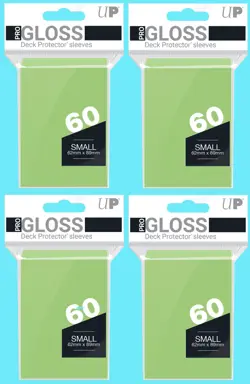240 Ultra Pro LIME GREEN Small Gloss DECK PROTECTORS Card Sleeves trading tcg - Image 1