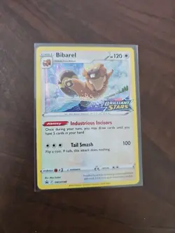 BIBAREL SWSH188 Brilliant Stars Prerelease Promo Holo Rare Pokemon Card NM - Image 1