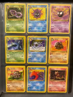 Part Complete Fossil Set Pokemon Cards Collection Vintage 1999 WOTC - Near Mint - Image 1