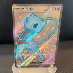 Pokemon Mew EX TCG Full Art Shiny Ultra Rare Card 216/091 Paldean Fates Fresh - Image 1