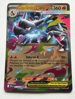 Mega Charizard ex 013/094 Me02: Phantasmal Flames Holo Double Rare Pokemon Card - Image 1