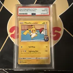 Pokemon Pikachu TCG Promo Card On the Ball, UK Exclusive 001/005 PSA 10 - Image 1