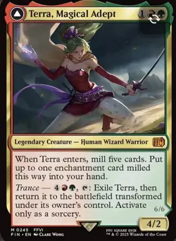 Terra Magical Adept Final Fantasy Magic the Gathering Regular Card NM Condition - Image 1
