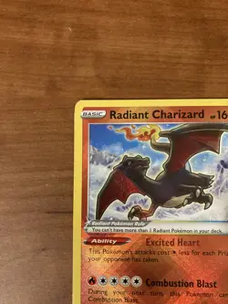 Pokemon TCG Radiant Charizard 020/159 Crown Zenith Holo Card - Image 3