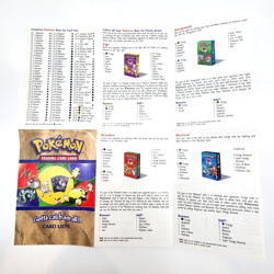 1999 Vintage Pokemon Trading Card Game - Card Lists (Base, Jungle, Fossil) - Image 2