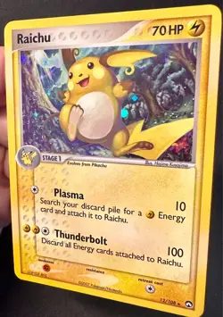 Raichu 12/108 2007 EX Power Keepers Pokemon Card TCG Nintendo Holo Rare - Vlp - Image 3