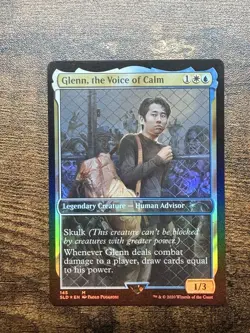 MTG Magic The Gathering Glenn, Voice Of Calm Foil Secret Lair Walking Dead - Image 1