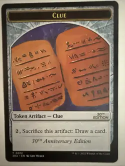 Clue (0012) Token T 30th Anniversary Edition 30A NM - Image 1