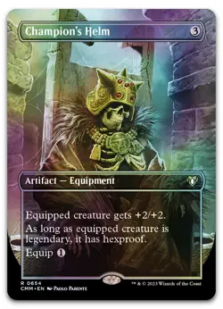 Champion's Helm (Borderless) #654 (Foil) (NM) Commander Masters CMM Magic MTG - Image 1