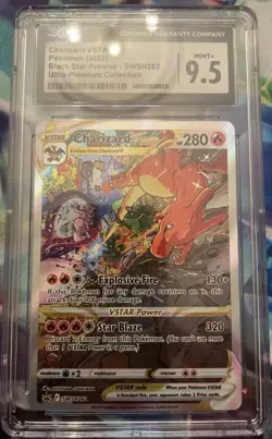 CGC 9.5 MINT+ Charizard VSTAR SWSH262 FULL ART HOLO PROMO Pokemon Card - Image 1