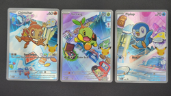 Pokemon First Partner Illustration Collection Turtwig Chimchar Piplup Promo - Image 1