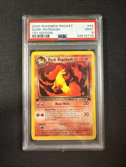 Pokemon Team Rocket 1st Edition - Dark Rapidash #44 - MINT PSA 9 - Image 1