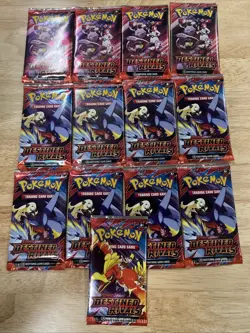 13x Pokemon TCG Scarlet & Violet Destined Rivals Booster Pack NEW 130 Cards - Image 1