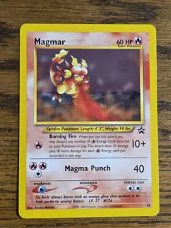 Pokemon Wotc Black Star Promo # 44 Magmar,,not played - Image 1