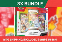 Pokemon First Partner Illustration Collection Series 1 ENG 3x Bundle NEW SHIP48H - Image 1