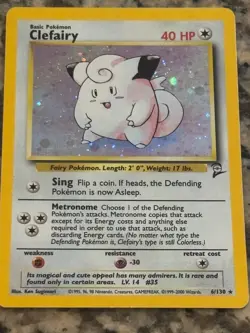 Pokemon Clefairy 006/130 Base Set 2 Holo - Image 1