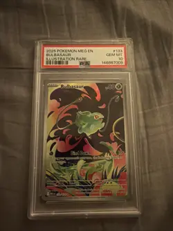 2025 Bulbasaur Mega Evolution illustration Rare PSA 10 Gem Mint 10 Pokemon TCG - Image 1
