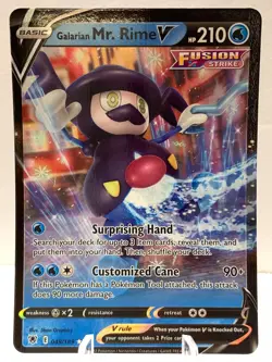 Pokemon Galarian Mr. Rime V 049/189 Astral Radiance SWSH ULTRA RARE MISCUT - Image 2