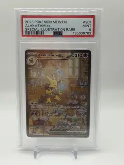 2023 POKEMON MEW EN-151 SPECIAL ILLUSTRATION RARE #201 ALAKAZAM EX PSA 9 - Image 1
