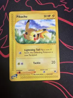 Pokemon TCG Pikachu Expedition Base Set 124/165 Regular Common - Image 1
