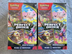 (2) Pokemon TCG Mega Evolution Perfect Order Booster Bundles, Factory Sealed. - Image 1