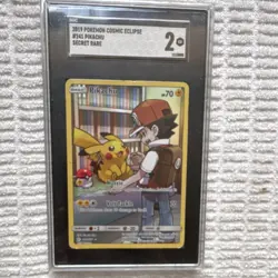 Pokemon Pikachu Secret Rare Cosmic Eclipse 241/236 SGC Graded 2019 - Image 1
